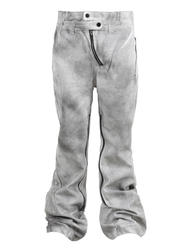 【BEBOF】SPRAY WASHING FLARE DENIM PANTS