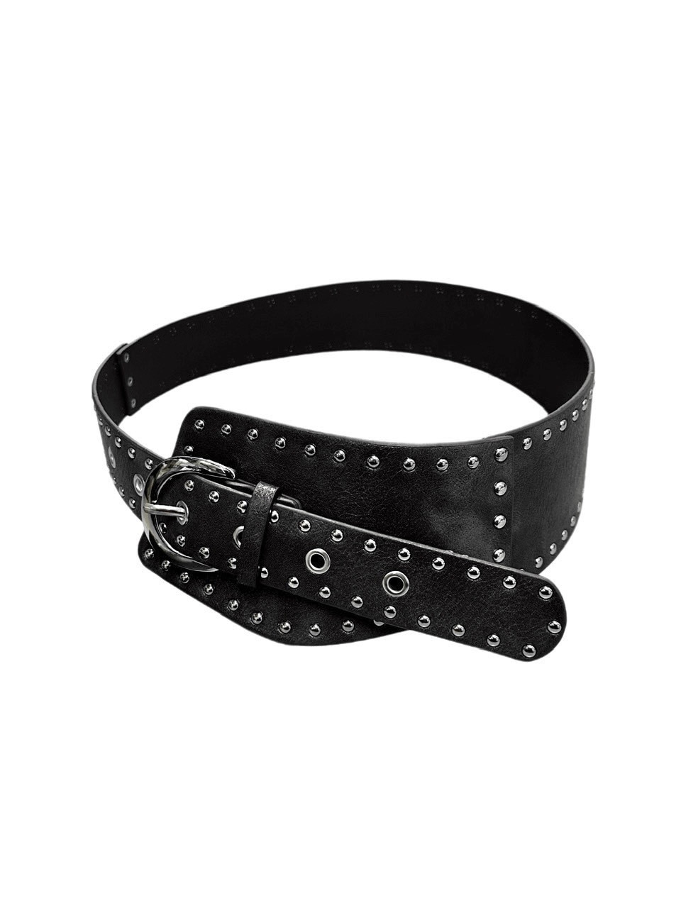 受注制【XU DOG】wide studs belt (3color)