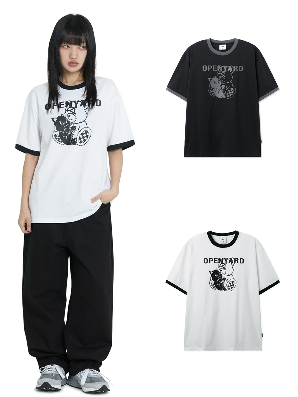 ★OY★PRINTED PATCH TEE - WHITE★正規品/韓国直送料込/人気 OY (오와이) Ι OPENYARD