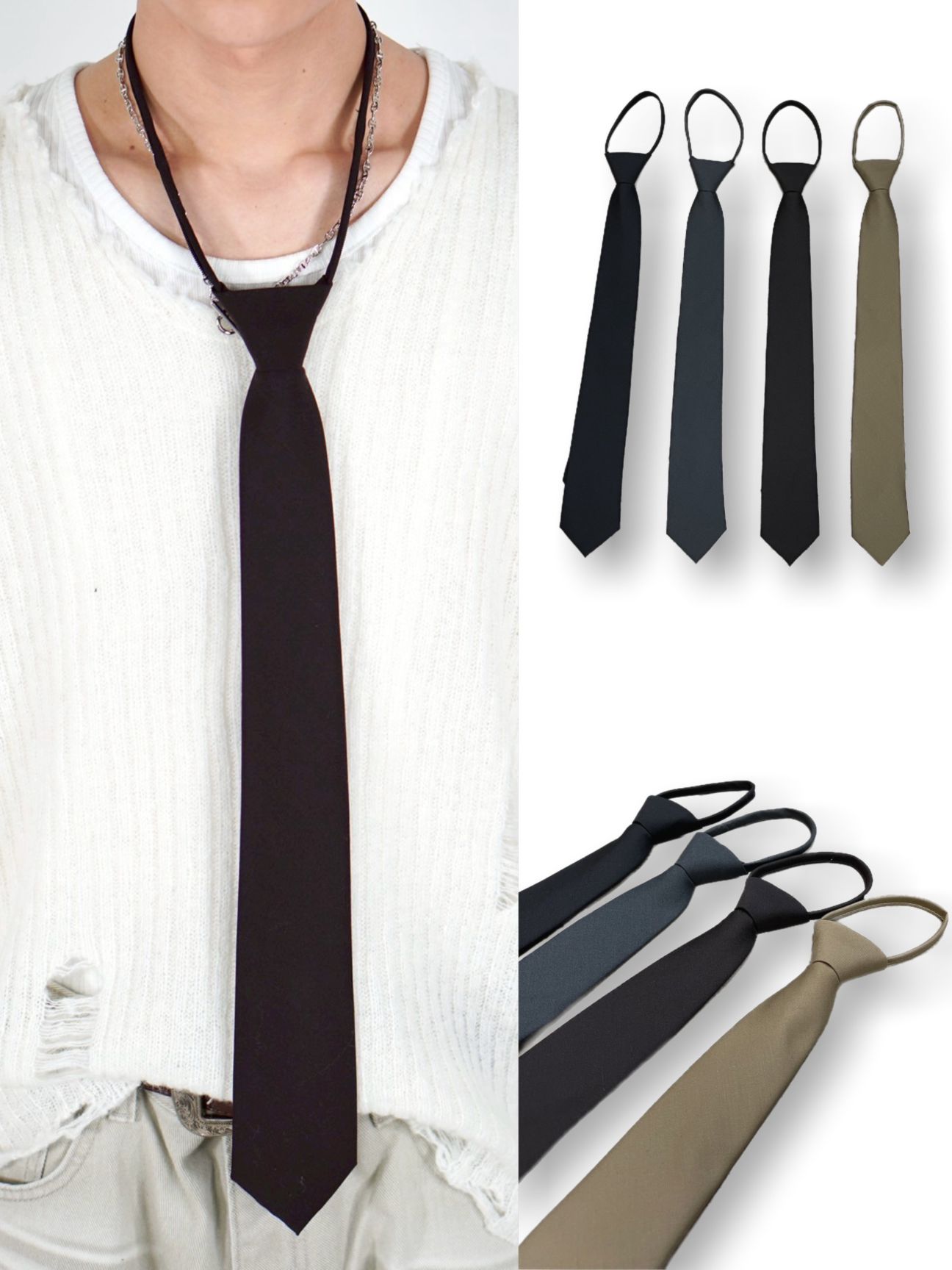 受注制【Chikashitsu +】color necktie (4color)
