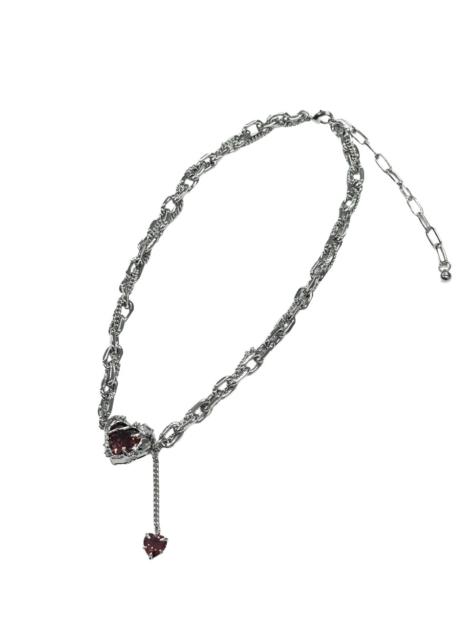 受注制【XU DOG】heart drop chain necklace (2color)
