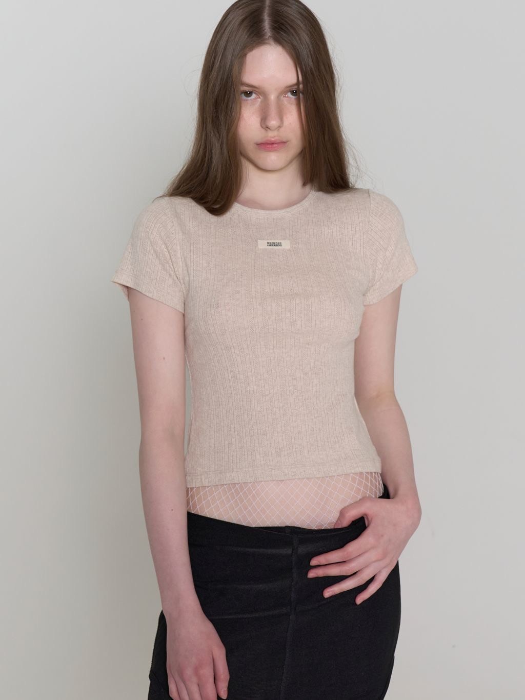 【ROCK CAKE】Beige Label Punching Top