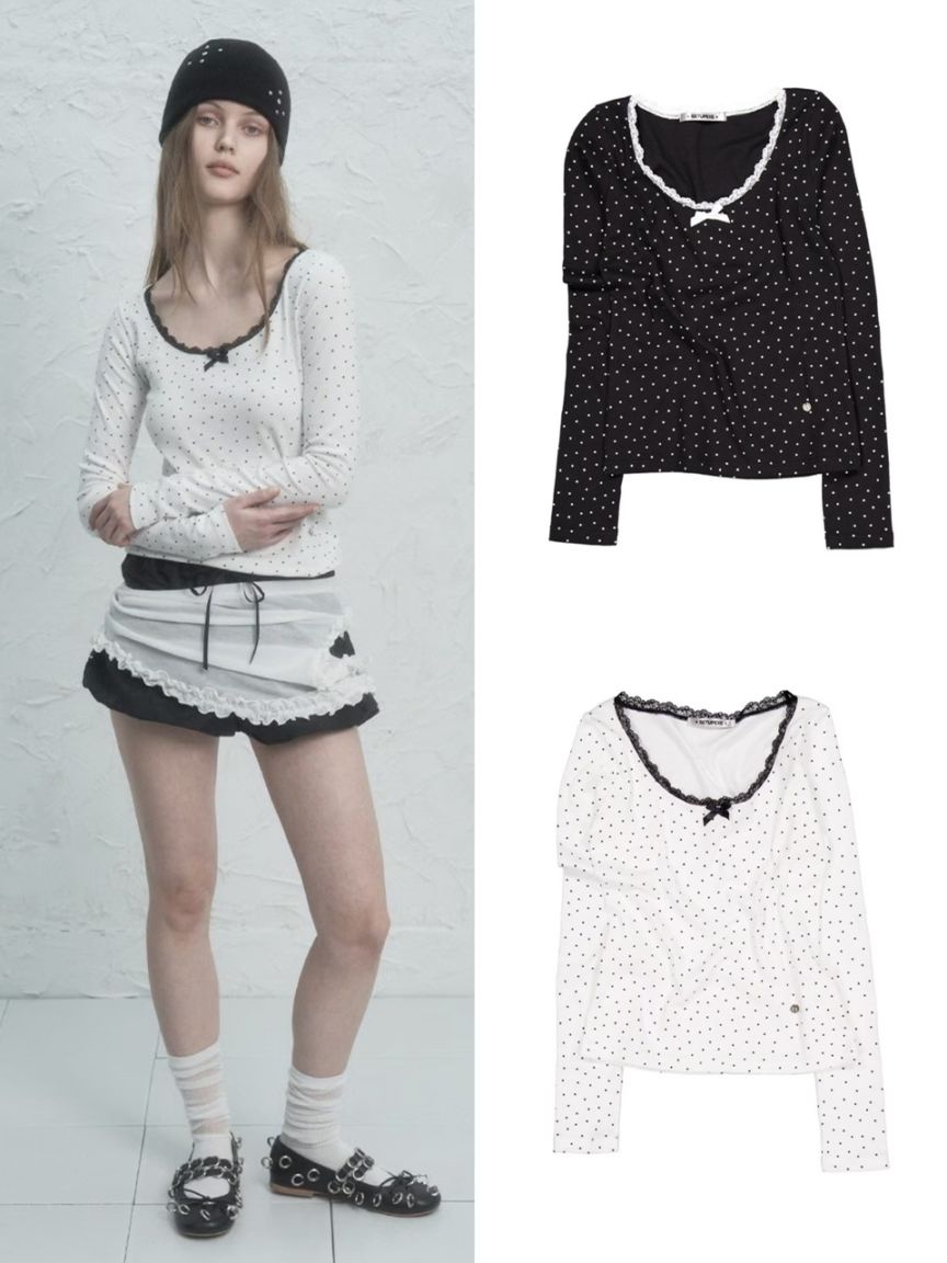 【SETUP-EXE】韓国人気★TINY STAR LACE TOP SETUP‐EXE】TINY STAR LACE TOP | OUR BRAND,SETUP-EXE