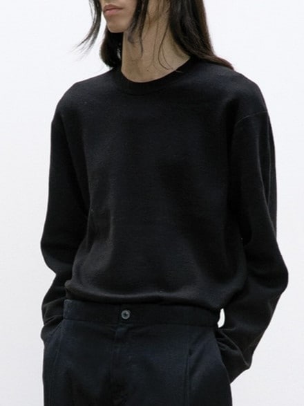 【COOR】HAIRY ALPACA-BLEND CREWNECK SWEATER