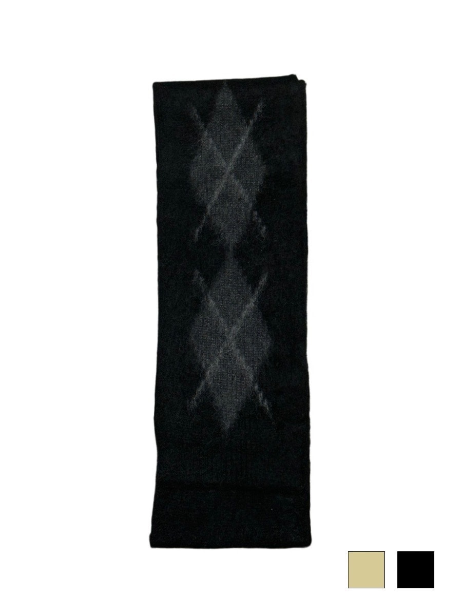 【COOR】HAIRY MIXDO ARGYLE MUFFLER