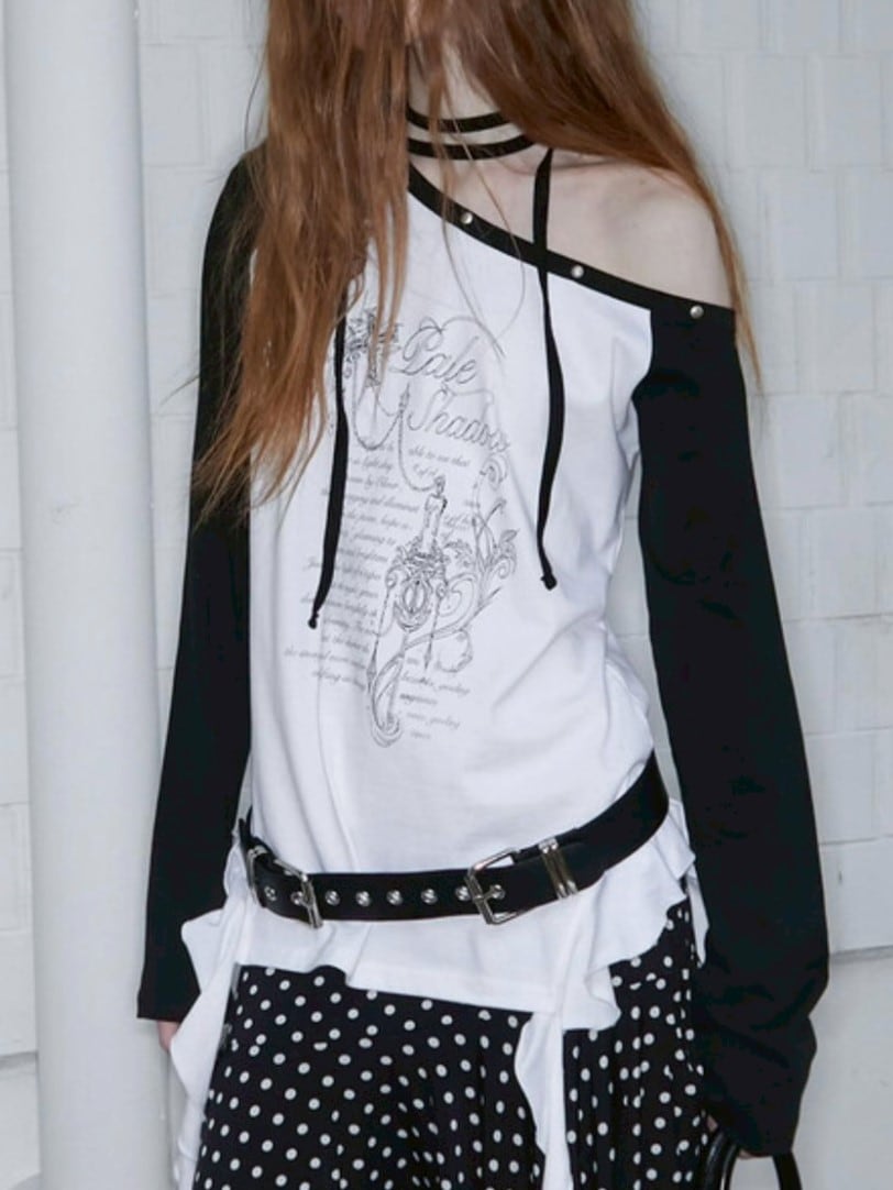 再入荷【NOT KNOWING】One Shoulder Raglan Ruffle Top 再入荷【NOT KNOWING】One Shoulder Raglan Ruffle Top