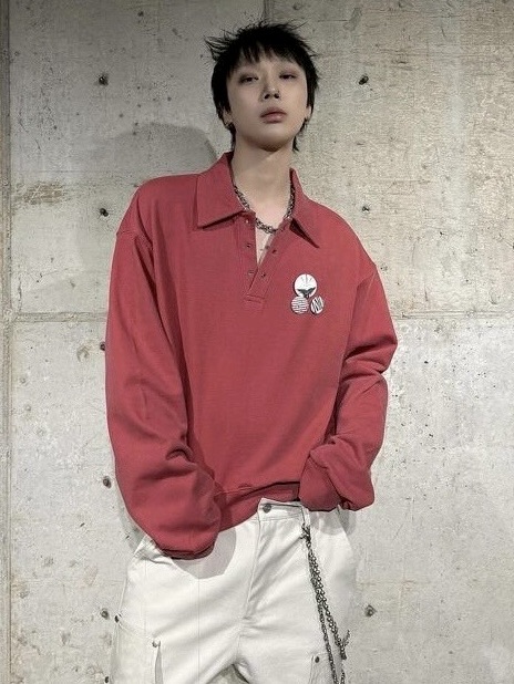 【roaringrad】PK SWEAT SHIRT PIGMENT RED