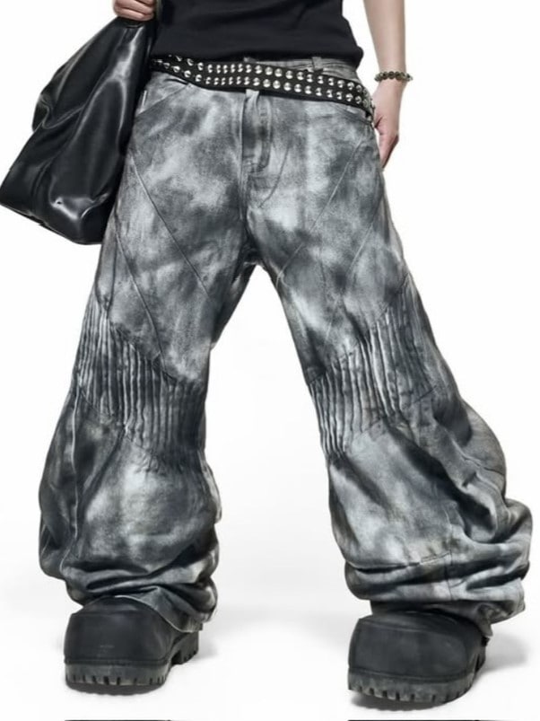 【RICH】Dust Wash White Pants / 【リッチ】ヴィンテージウォッシュホワイトバルーンデニムパンツ