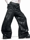 bondage design leather smoker pants イルセ Killstar Steele Bondage Gothic Punk Alternative Straps