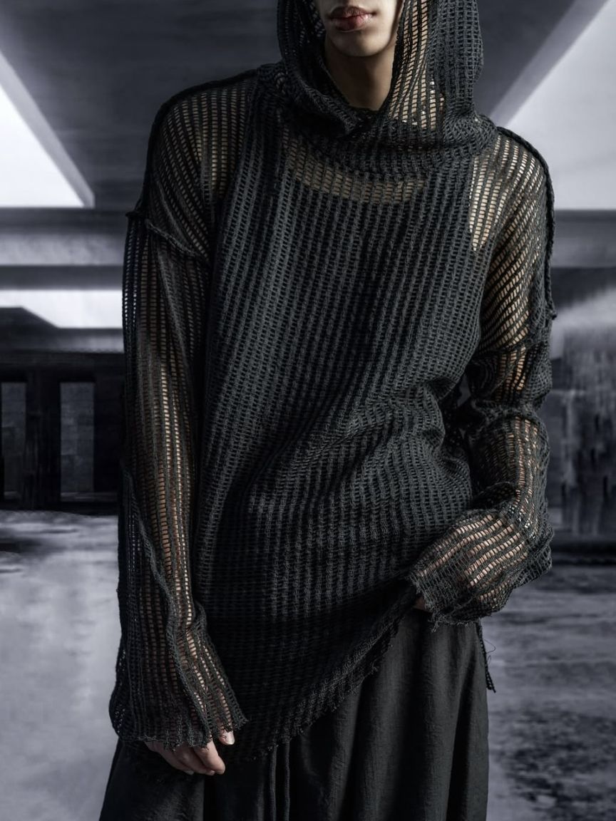 【RICH】Mesh Hoodie / 【リッチ】メッシュフードトップス