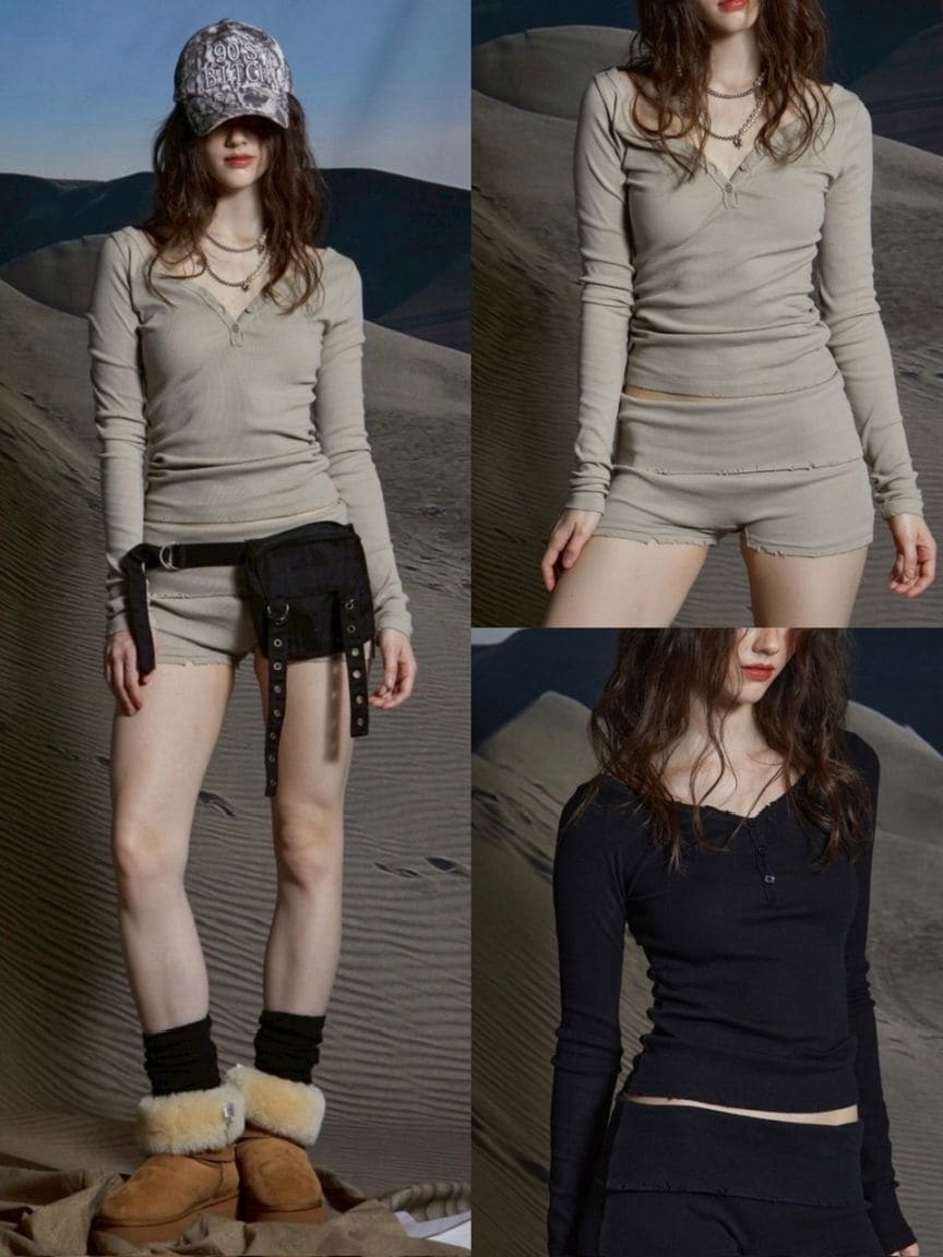【GATELESS】V NECK T-SHIRT