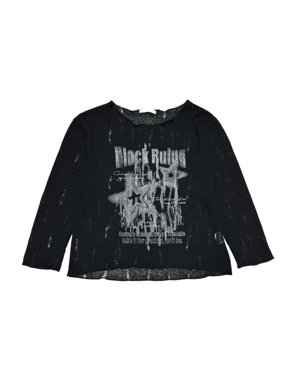 受注制【XU DOG】see-through damage knit (2color)
