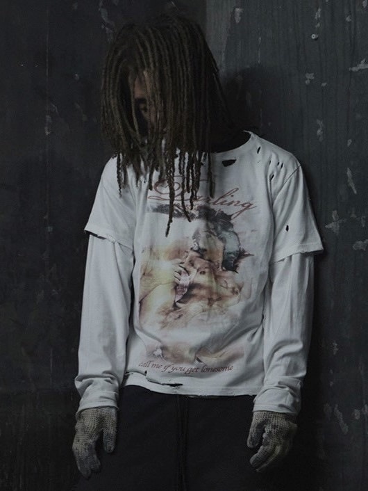 ☆Sundayoffclub☆ Call Me Hand Distressed Tシャツ SUNDAY OFF CLUB】Call Me Hand Distressed Short Sleeve | OUR