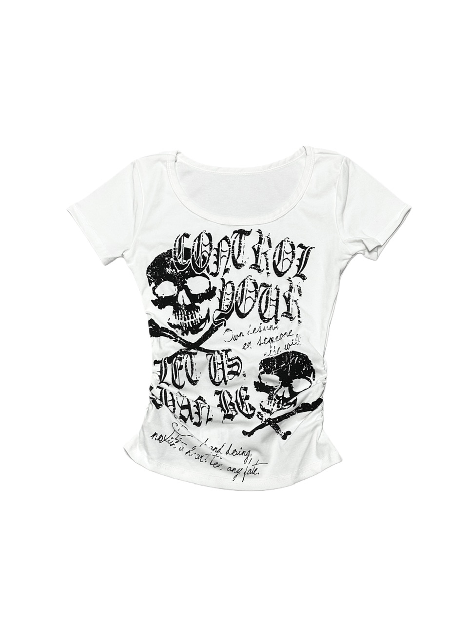 受注制【XU DOG】skull lettering tee