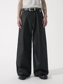 aere double cross tuck pants 36 試着のみ CS】cross tuck drape slacks (black) | OUR BRAND,Chikashitsu +,CS
