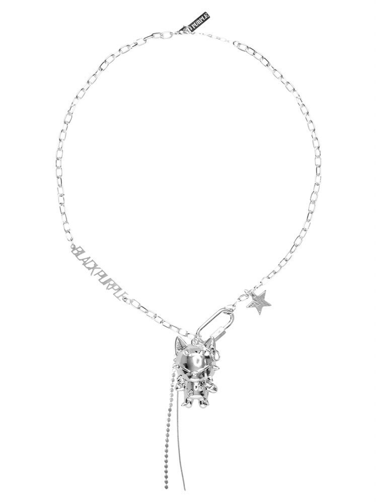 【BLACKPURPLE】25SS★ Kitsch star cattus necklace BLACK PURPLE】Kitsch star cattus necklace | OUR BRAND,BLACK