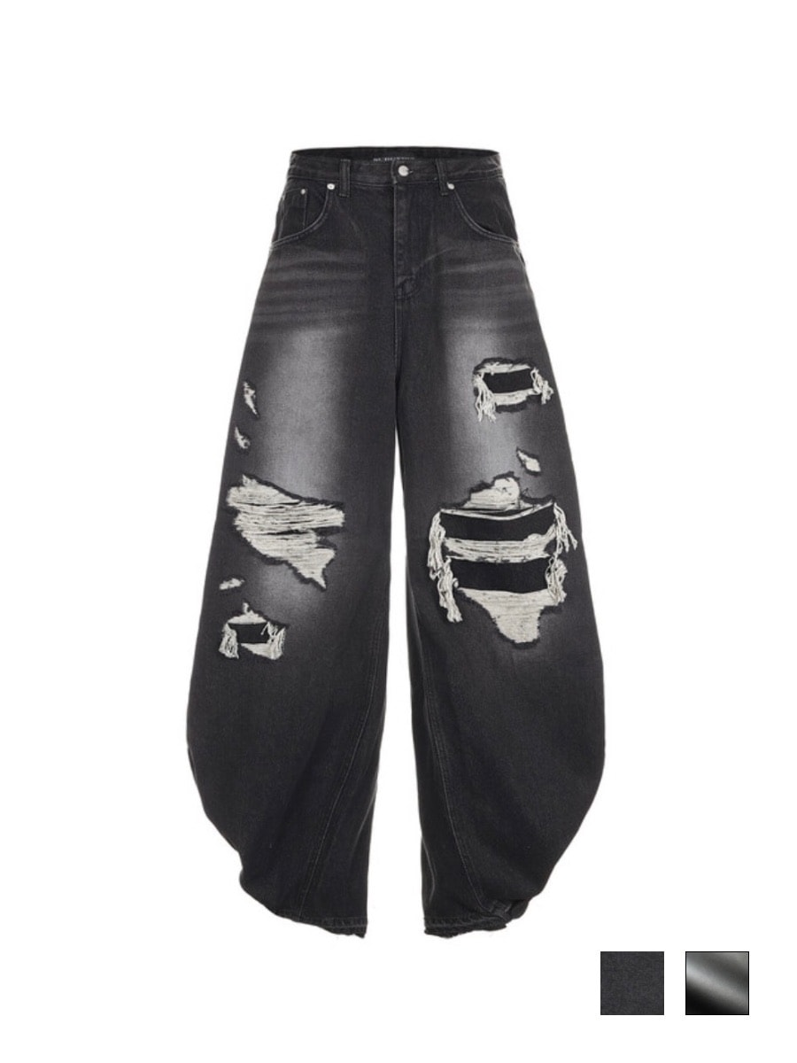 JCAESAR DENIMS ワイド バギー サーベルカット push push Jcaesar