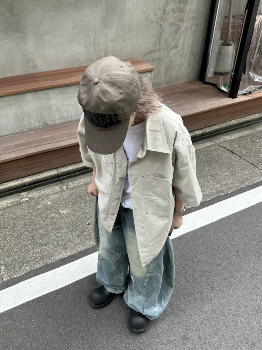 受注制【youll】rib cotton shirt jacket (2color)