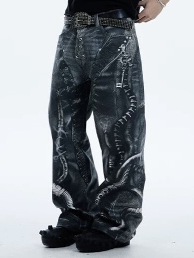 パンツ EMBROIDERED DENIM PANTS ITEM,BOTTOMS,DENIM PANTS | PRESSING WEB SHOP