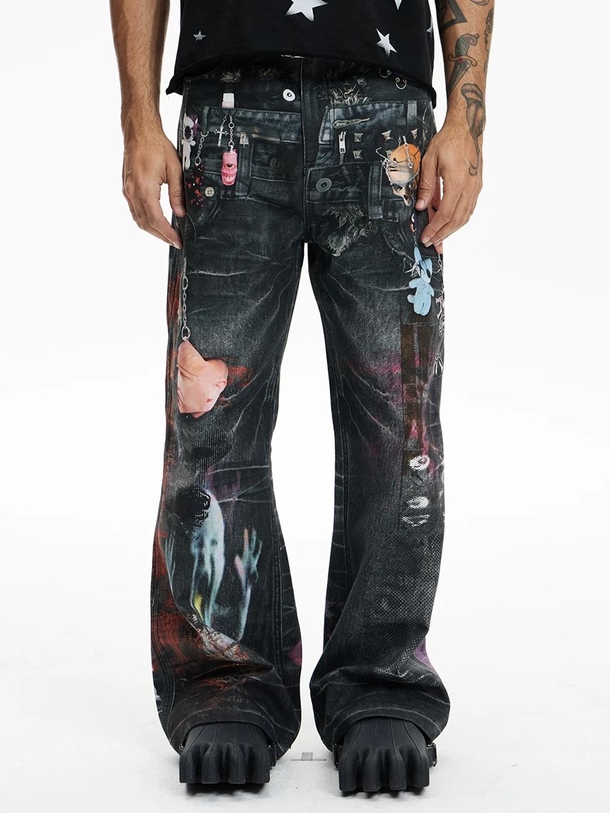 【DND4DES】MULTI-WAIST PENDANT GRAPHIC PANTS