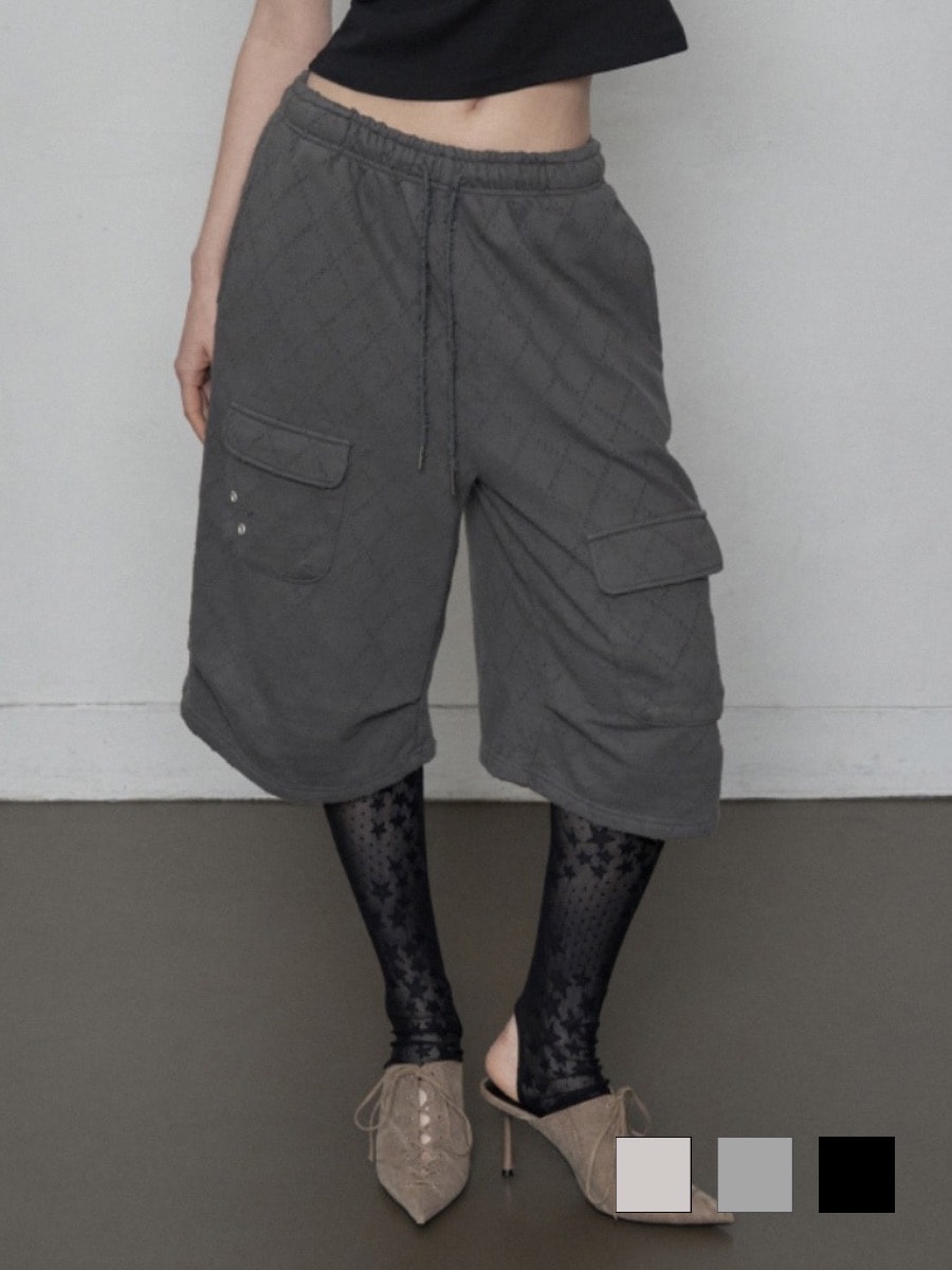 【SETUP‐EXE】PUNCHING BERMUDA SWEATPANTS / 【セットアップエグゼ】パンチングバミューダスウェットショートパンツ