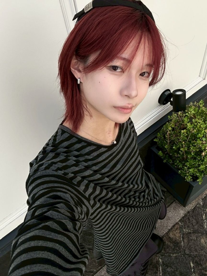 ★2025SS新作★LUV IS TRUE★IM STRIPE SLEEVE TEE LUV CODE】stripe long sleeve tee | OUR BRAND,LUV CODE