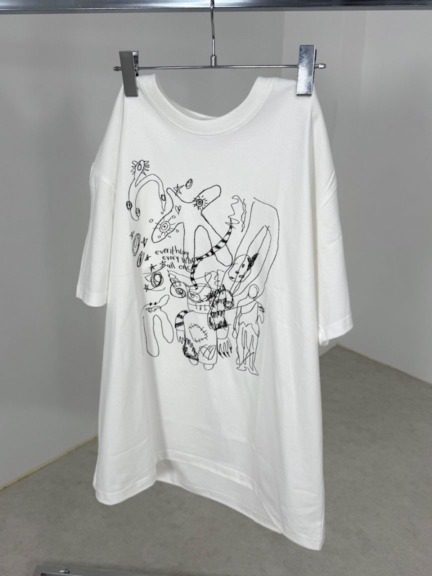 受注制【Nerd out XU】sketch pattern tee