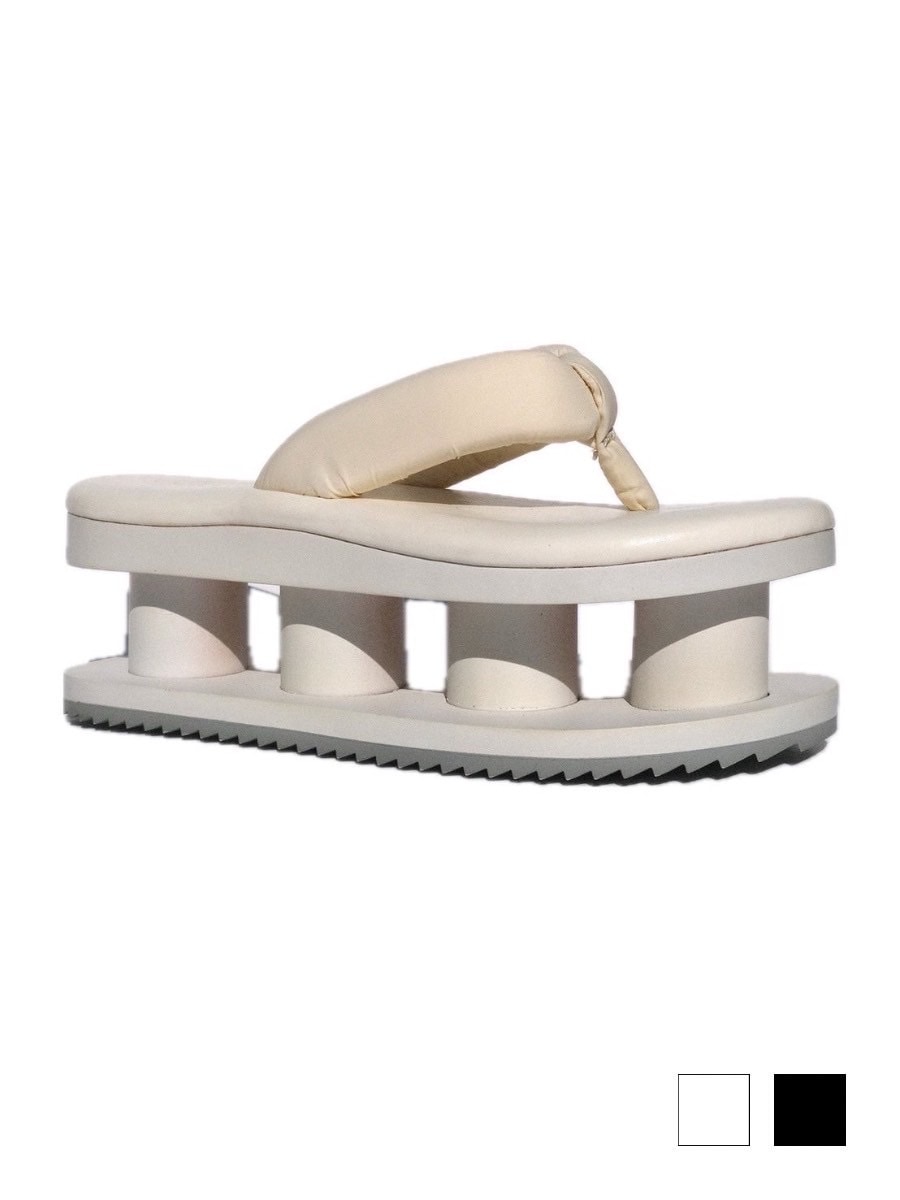 【ESQAPE】WOODEN PLATFORM SANDAL / 【エスケープ】厚底プラットフォームサンダル
