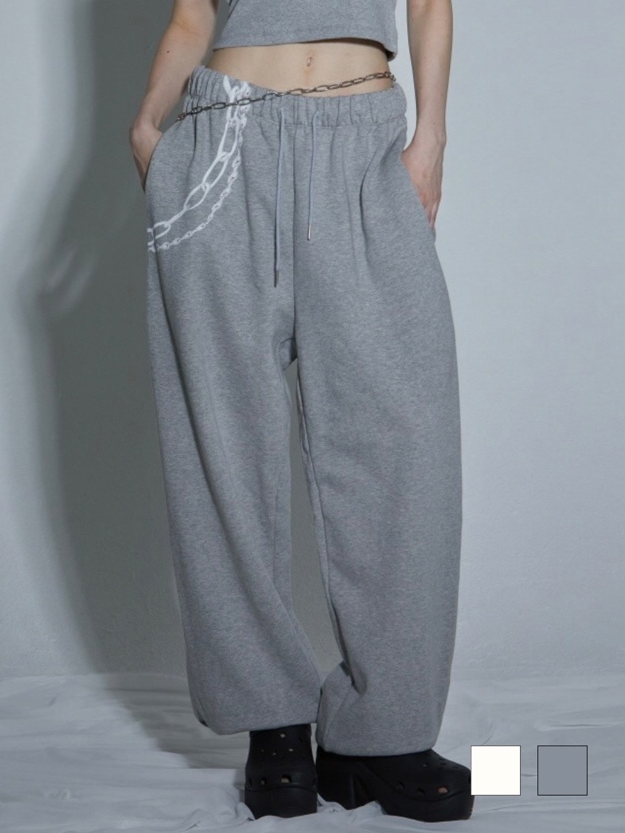 THEREDTHREAD / ザレッドスレッド】S print sweat pants charm