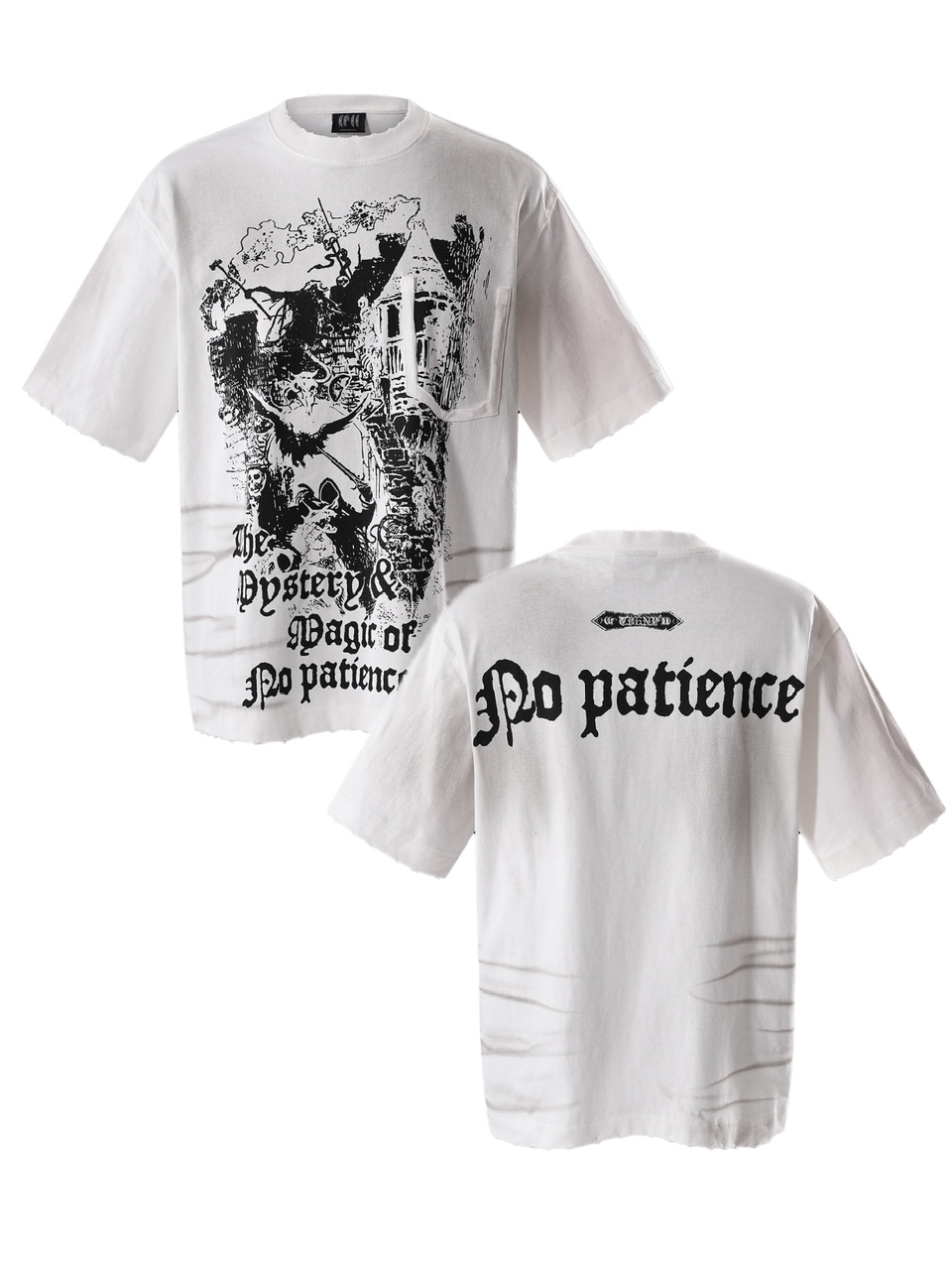 【The Boy Has No Patience】LUMINOUS DAWN RIPPLE TEE / 【ザボーイハズノーペーシェンス】グラフィックロゴリップル半袖Tシャツ