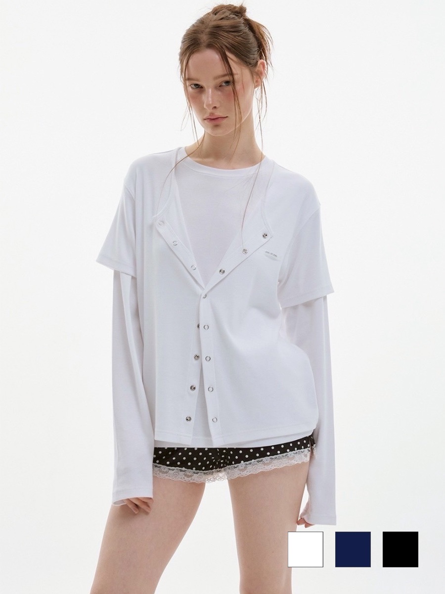 【ESC STUDIO】soft double t-shirt/ 【イーエスシーステュディオ】ソフトダブル長袖Tシャツ