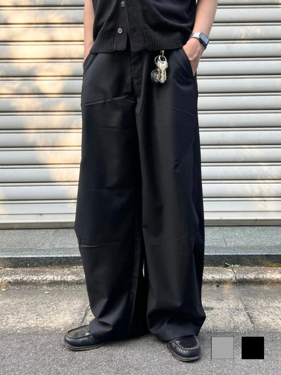 Chikashitsu＋ double tuck balloon slacks 大阪店WEB限定受注制【Chikashitsu +】double tuck balloon
