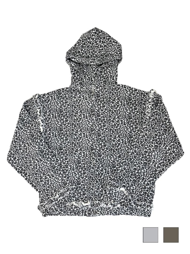 Deuxieme Classe PAM&GELA レオパードジップアップブルゾン セール】 合成皮革ジップアップブルゾン （ブルゾン