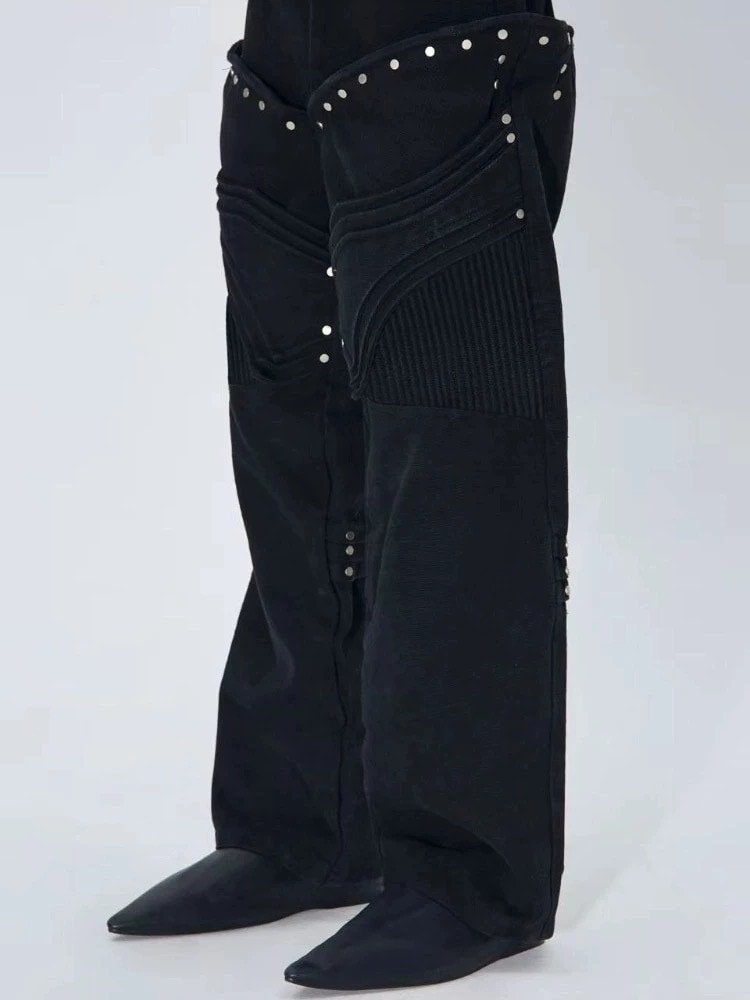 【Fourth3ex】Archive-Western Rivet Jeans / 【フォースセックス】レイヤードリベットデニムパンツ