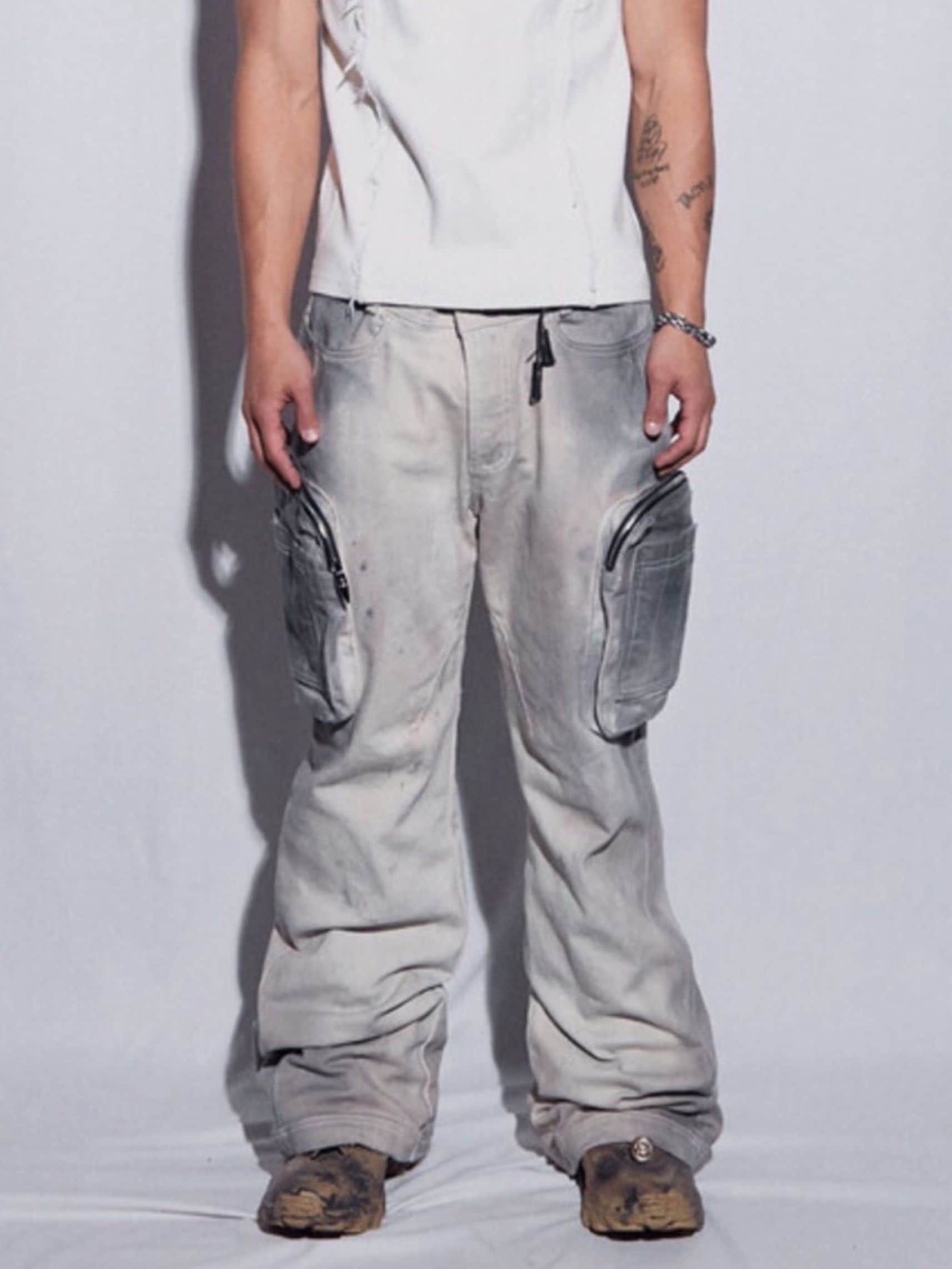【BLR BLUER】Double Pockets Hand Washing Flare Pants