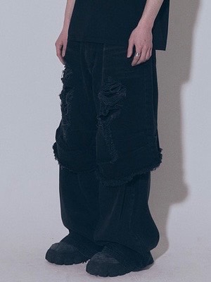 8/26 20:00 発売【BLR BLUER】Destroyed Vintage Double Denim
