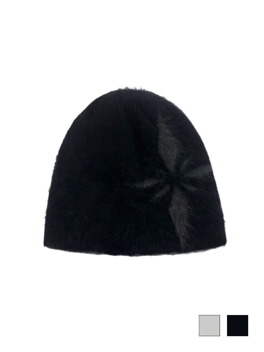 【BLR BLUER】Snowflakes Logo Angora Beanie