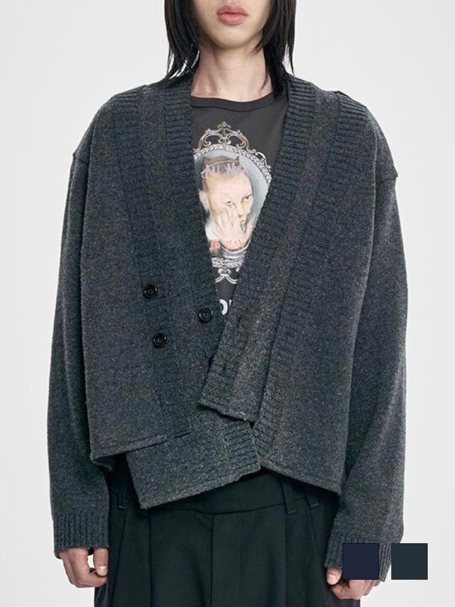 【AJOBYAJO】Double Layered Cardigan / 【アジョバイアジョ】ダブルレイヤードカーディガン