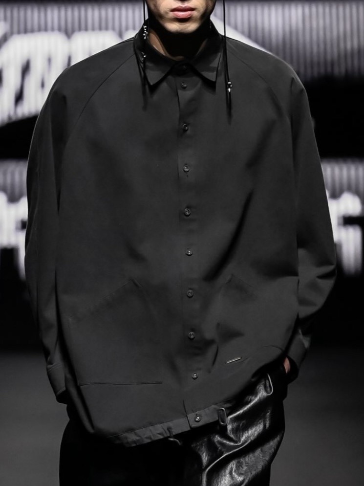 【AJOBYAJO】3D Raglan String Overshirt / 【アジョバイアジョ】ラグランストリングオーバー長袖シャツ