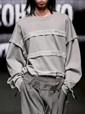 【AJOBYAJO】Inside Out Stripe Sweatshirt / 【アジョバイアジョ】インサイドアウトボーダースウェットシャツ