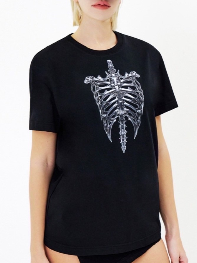 【E RIN AI E】SKELETON SHORT SLEEVE TEE