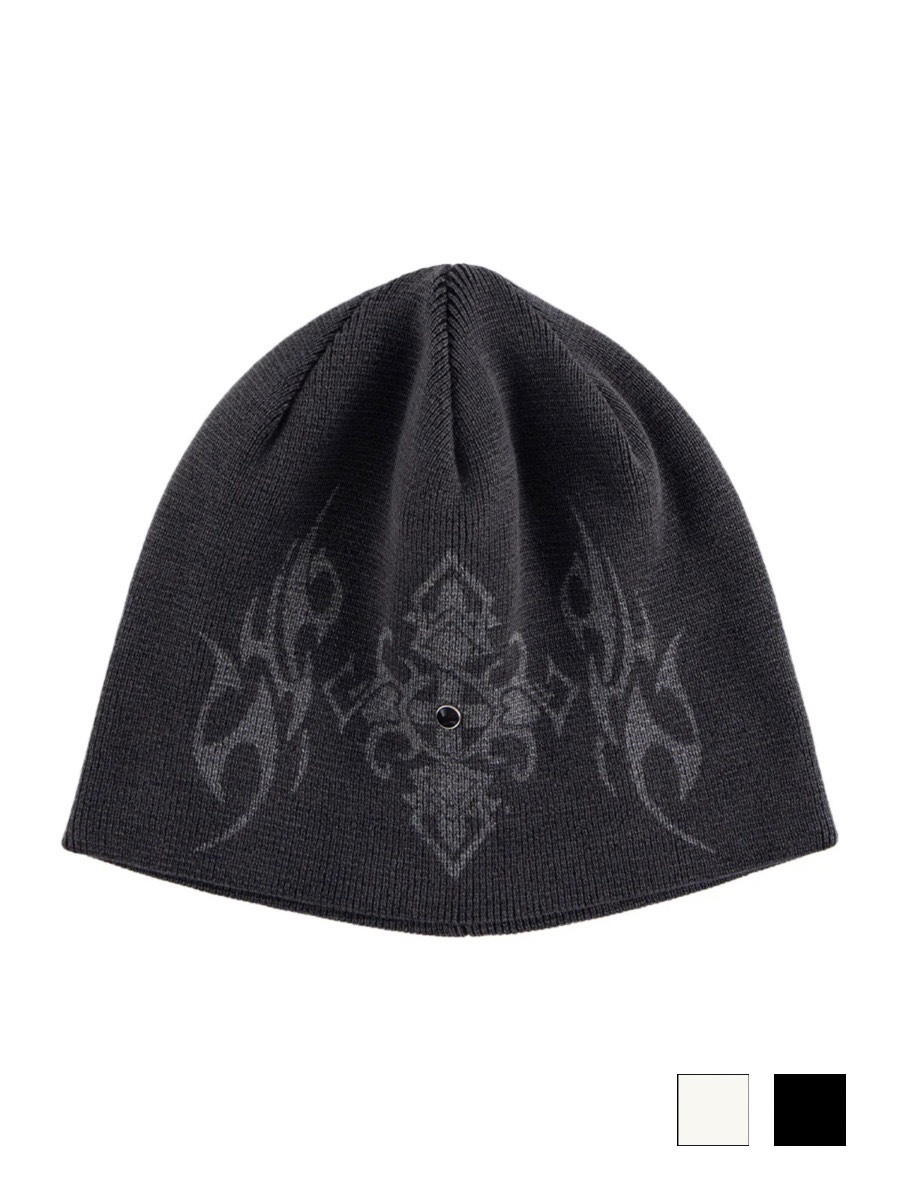 【SUPPLIER】TRIBAL CROSS BEANIE / 【サプライヤー】トライバルクロスグラフィックビーニー