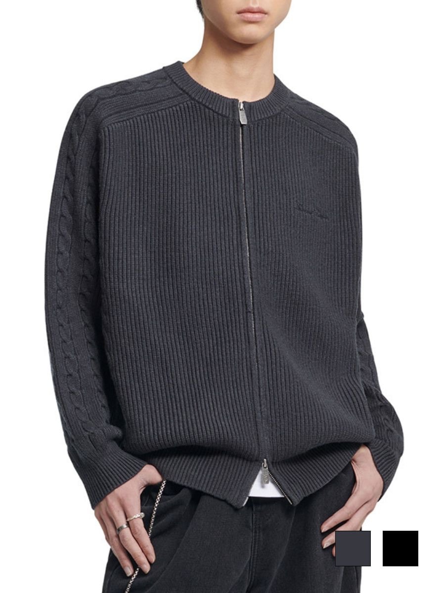 【NOMANUAL】ANOMALY KNIT ZIP-UP 