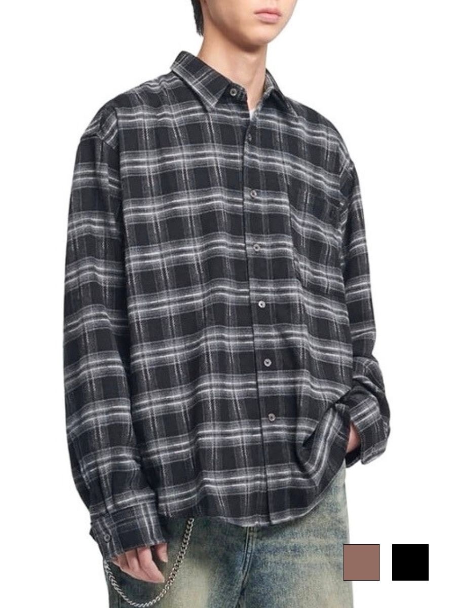 【NOMANUAL】FLANNEL CHECK SHIRT 