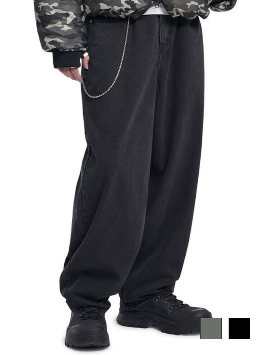 【NOMANUAL】WAVE CURVED DENIM PANTS 