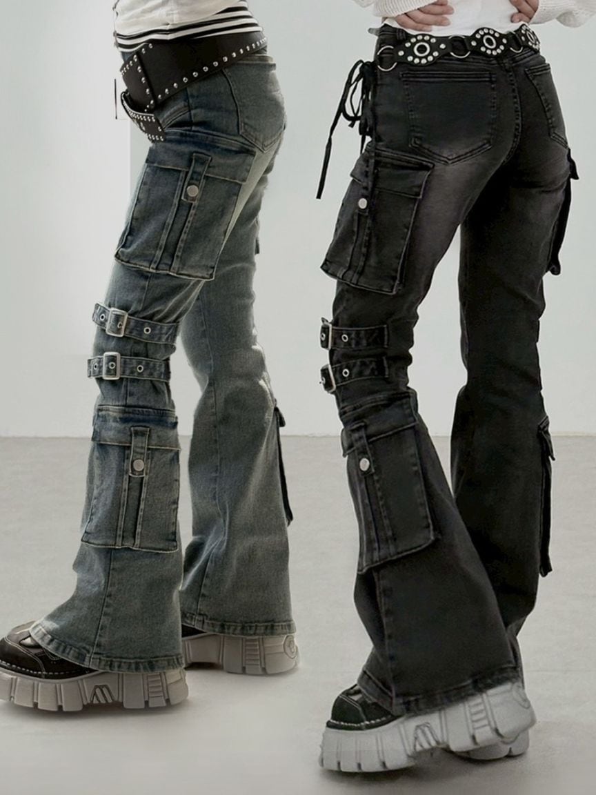 OUR デニム 9/5 20:00発売【NMTXU】flare cargo denim pants / 【エヌ