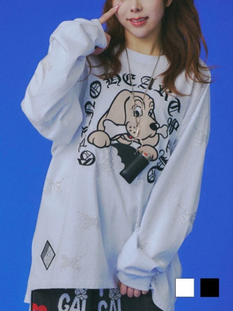 GALFY CRUNCH BRAND ダメージ長袖カットソー グレー OUR BRAND,GALFY | PRESSING WEB SHOP