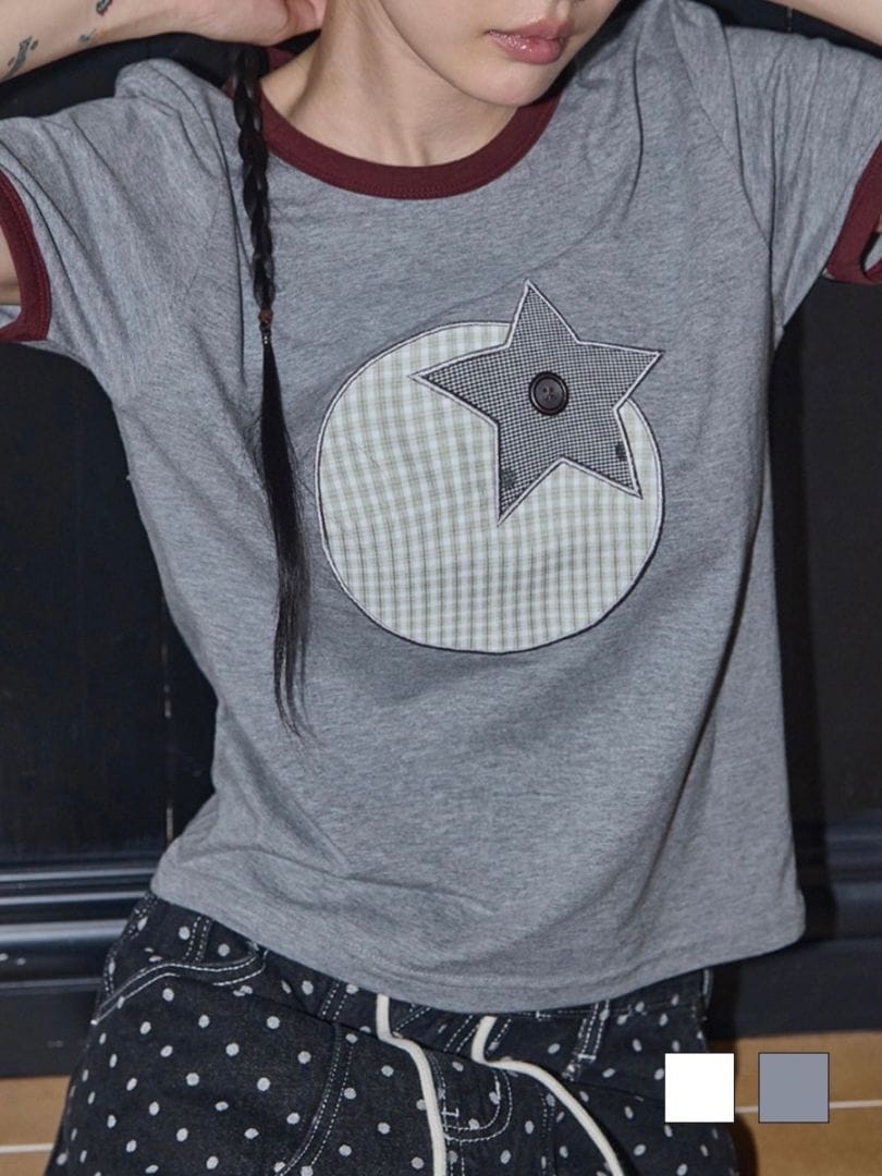 【FANCY CLUB】TOMATO PATCH RINGER TEE / 【ファンシークラブ】トマトパッチリンガー半袖Tシャツ