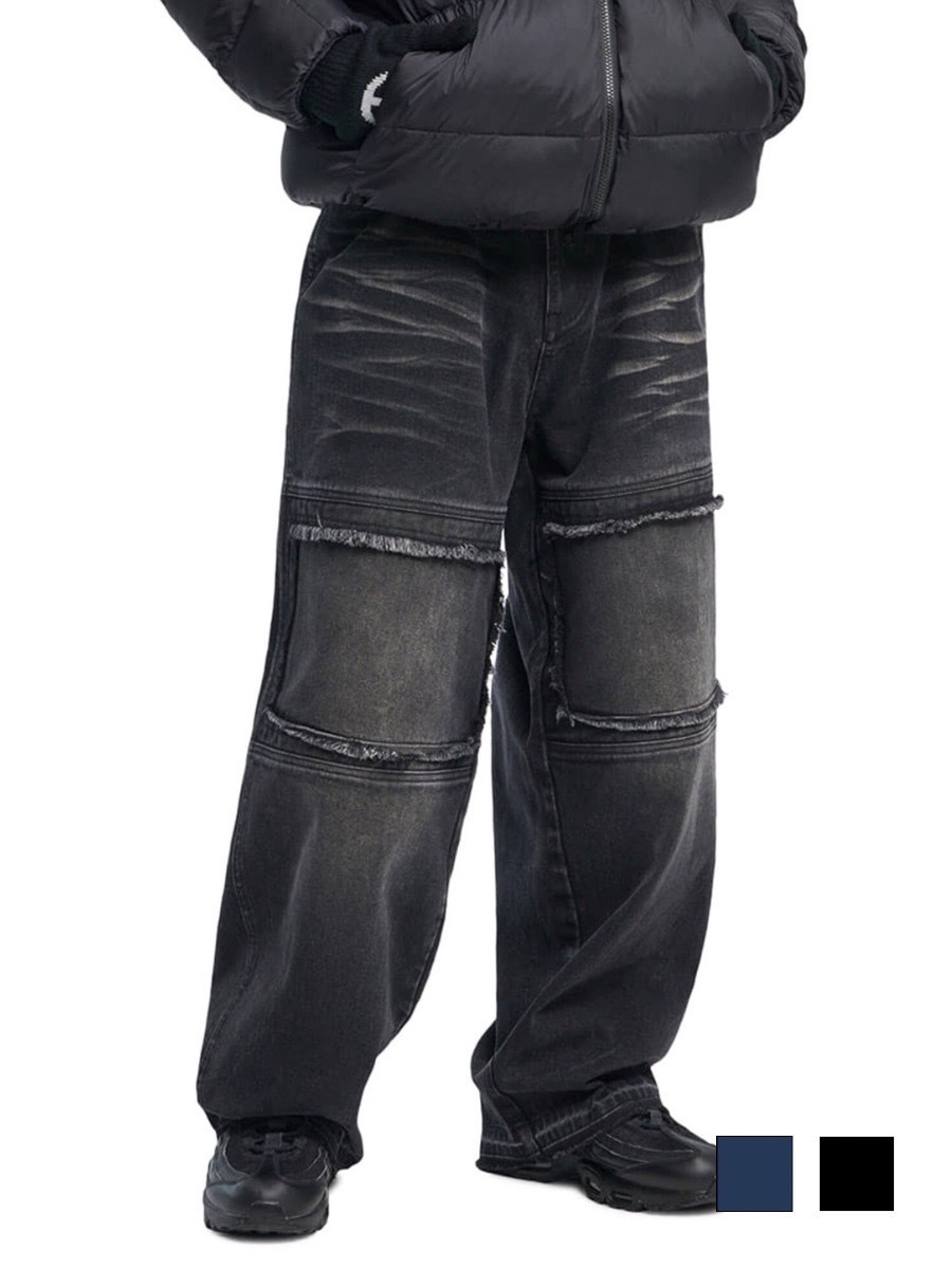 【NOMANUAL】DESTROYED LAYER DENIM PANTS 