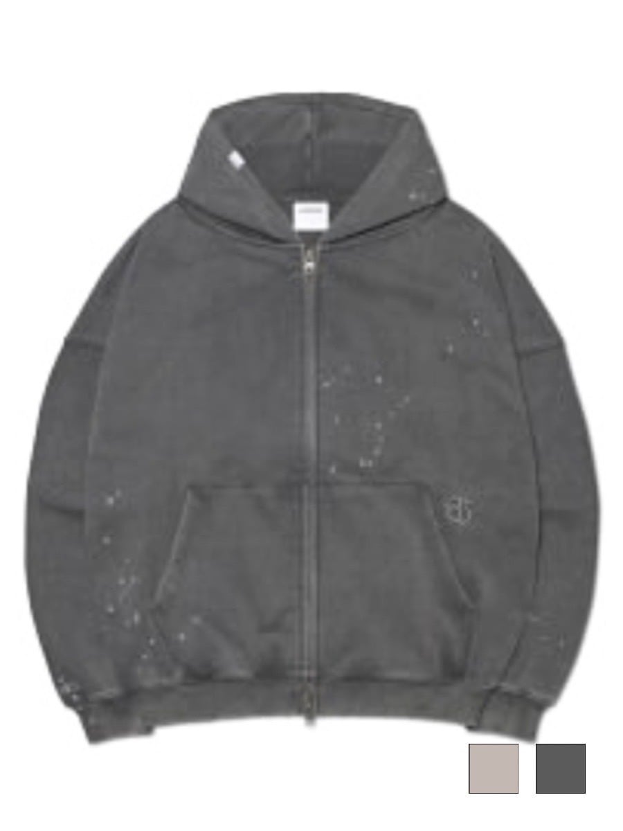 【NOMANUAL】PAINTED HOODED ZIP-UP 